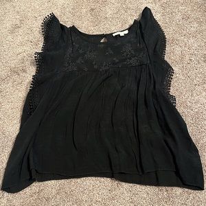 Black Lacy Tunic Top